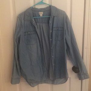 Denim button up. Like new! Worn once!